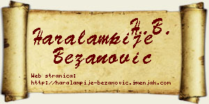 Haralampije Bežanović vizit kartica